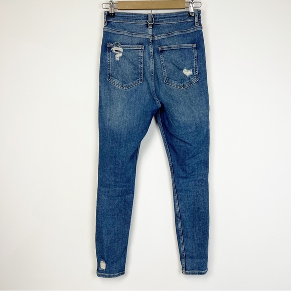 FREE PEOPLE Sabrina Super Skinny Button-fly Jeans in Mid Indigo Size 28 - Picture 3 of 5